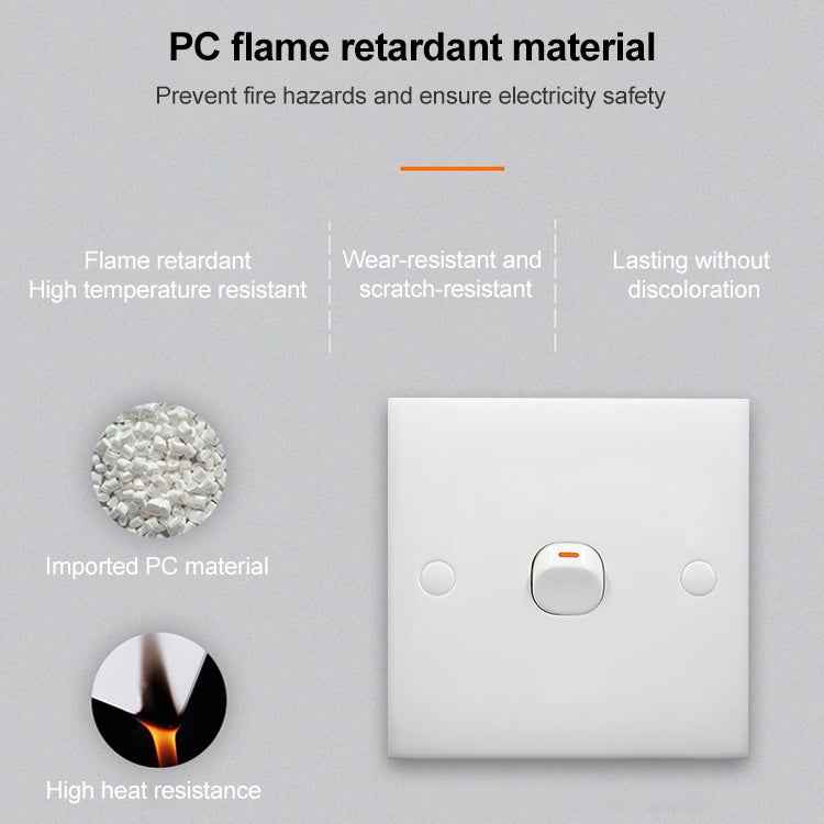 Electric Wall Switch (Size: 86 x 86mm), 1 Switch