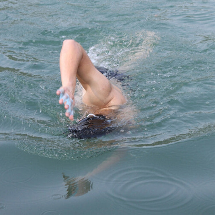Finger Flexible Silicone Swimming Gloves (Large Size), Size : S  Blue, Size : M  Blue, Size : L Blue