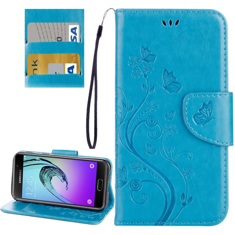 For Galaxy A5 (2017) / A520 Butterflies Love Flowers Embossing Horizontal Flip Leather Case with Holder & Card Slots & Wallet & Lanyard, For Galaxy A5 (2017)