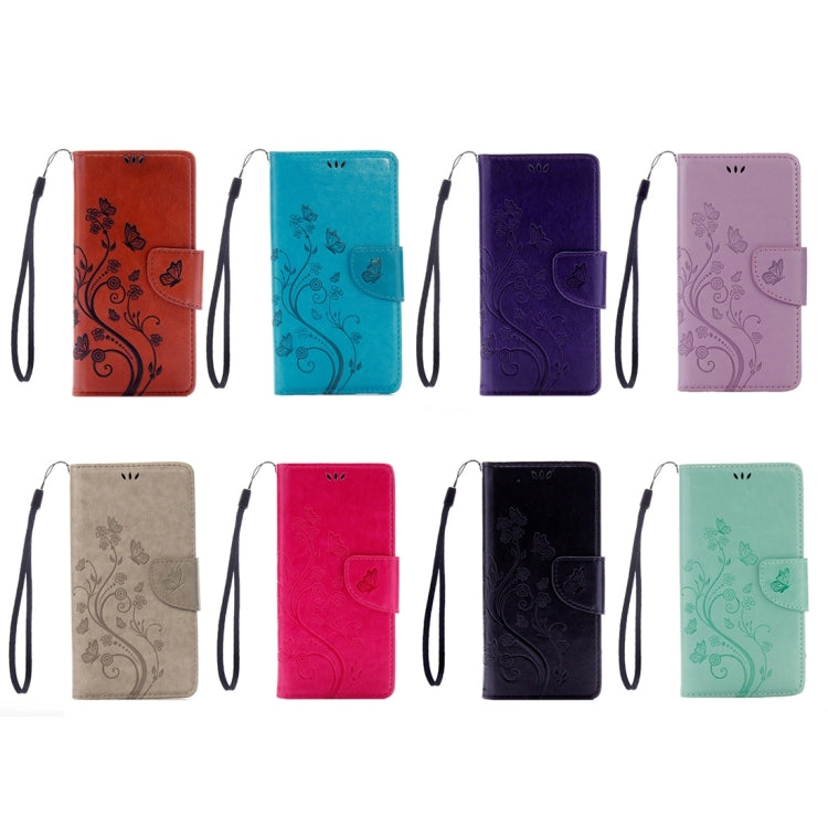 For Galaxy A5 (2017) / A520 Butterflies Love Flowers Embossing Horizontal Flip Leather Case with Holder & Card Slots & Wallet & Lanyard, For Galaxy A5 (2017)