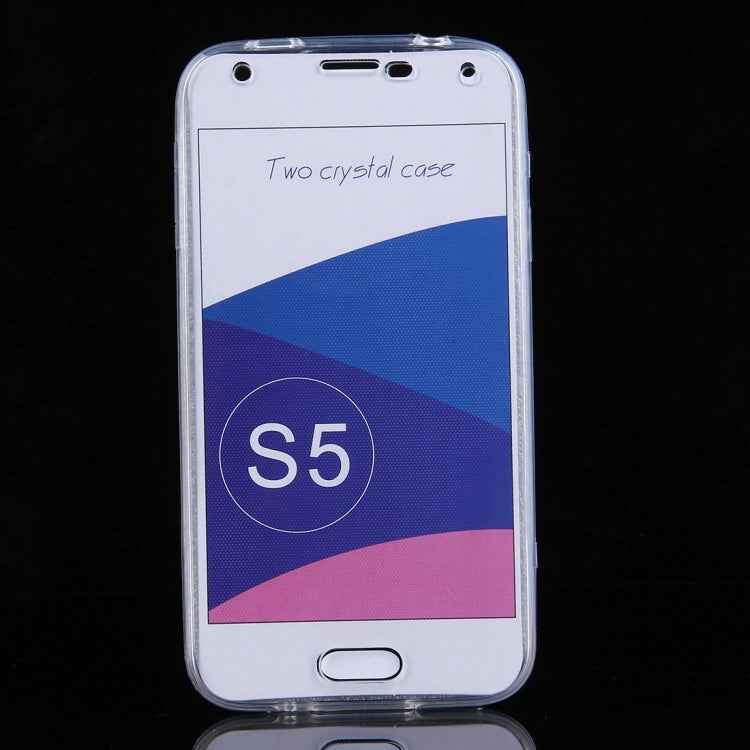 For Galaxy S5 / G900 0.75mm Double-sided Ultra-thin Transparent TPU Protective Case