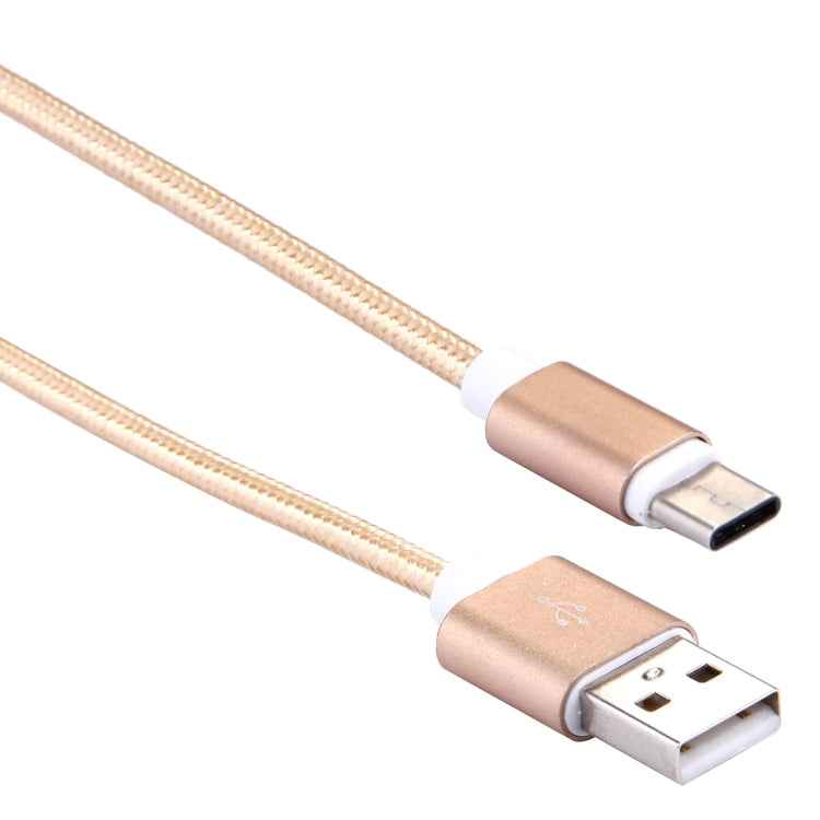 Woven Style USB-C / Type-C 3.1 Male to USB 2.0 Male Data Sync Charging Cable, Cable Length: 20cm