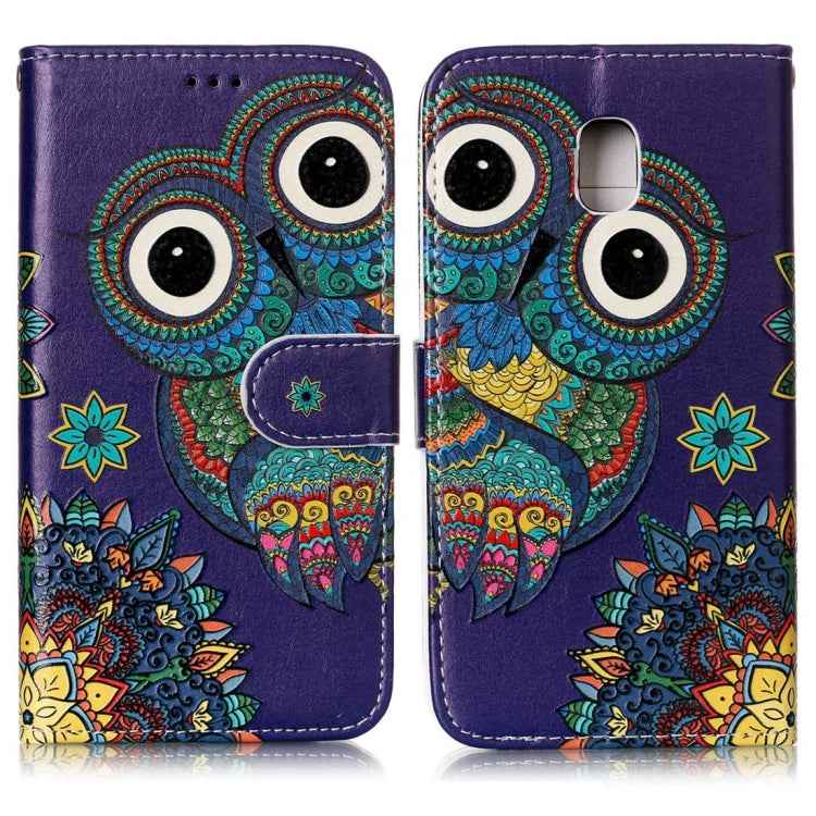 For Galaxy J3 (2017) (EU Version) Gloss Oil Embossed Horizontal Flip Leather Case with Holder & Card Slots & Wallet & Photo Frame