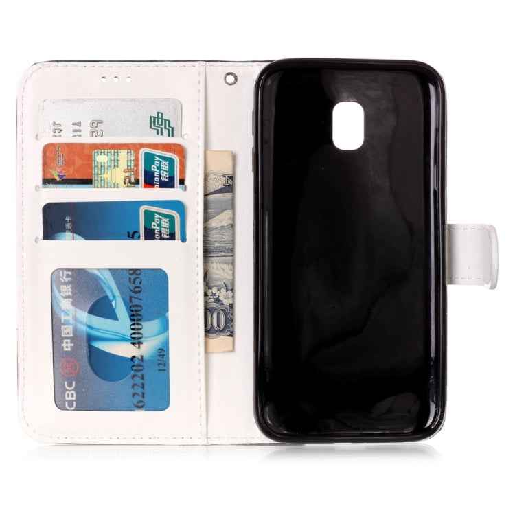 For Galaxy J3 (2017) (EU Version) Gloss Oil Embossed Horizontal Flip Leather Case with Holder & Card Slots & Wallet & Photo Frame