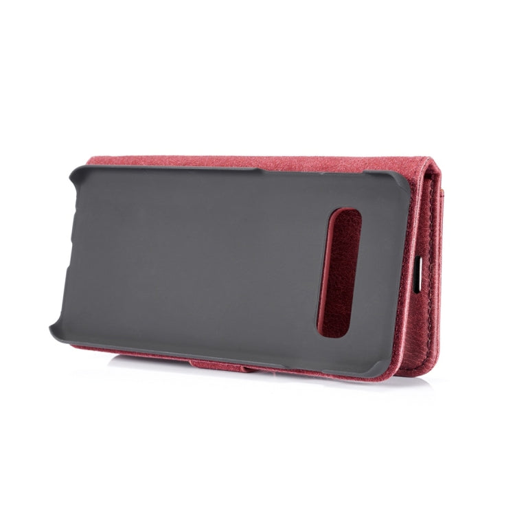 DG.MING Crazy Horse Texture Flip Detachable Magnetic Leather Case for Samsung Galaxy S10, with Holder & Card Slots & Wallet, Galaxy S10, For Samsung Galaxy S10