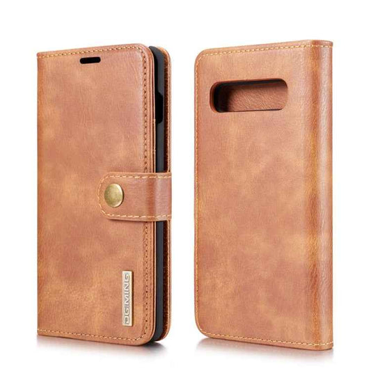 DG.MING Crazy Horse Texture Flip Detachable Magnetic Leather Case for Samsung Galaxy S10, with Holder & Card Slots & Wallet