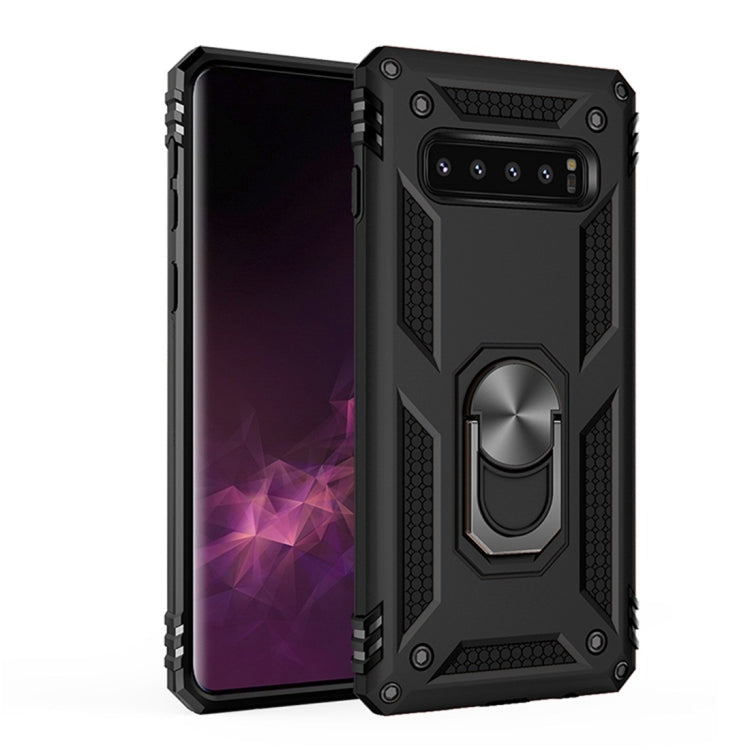 Sergeant Armor Shockproof TPU + PC Protective Case for Galaxy S10 Plus, with 360 Degree Rotation Holder
