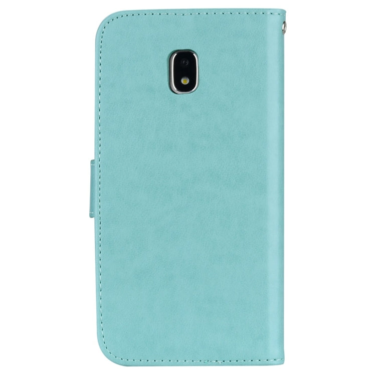 For Galaxy J3 (2017) / J330 (EU Version) Roses Pressed Flower Pattern Horizontal Flip Leather Case with Holder & Card Slots & Wallet