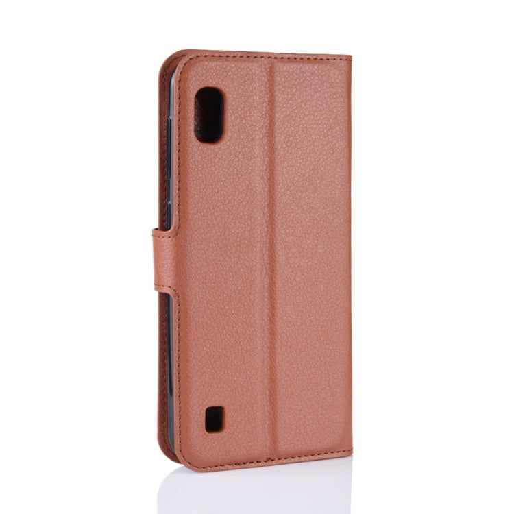 Litchi Texture Horizontal Flip Leather Case for Galaxy A10, with Wallet & Holder & Card Slots