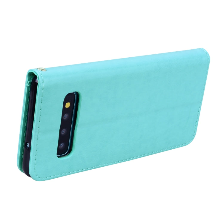 Rose Embossed Horizontal Flip PU Leather Case for Galaxy S10 Plus, with Holder & Card Slots & Wallet, For Samsung Galaxy S10 Plus