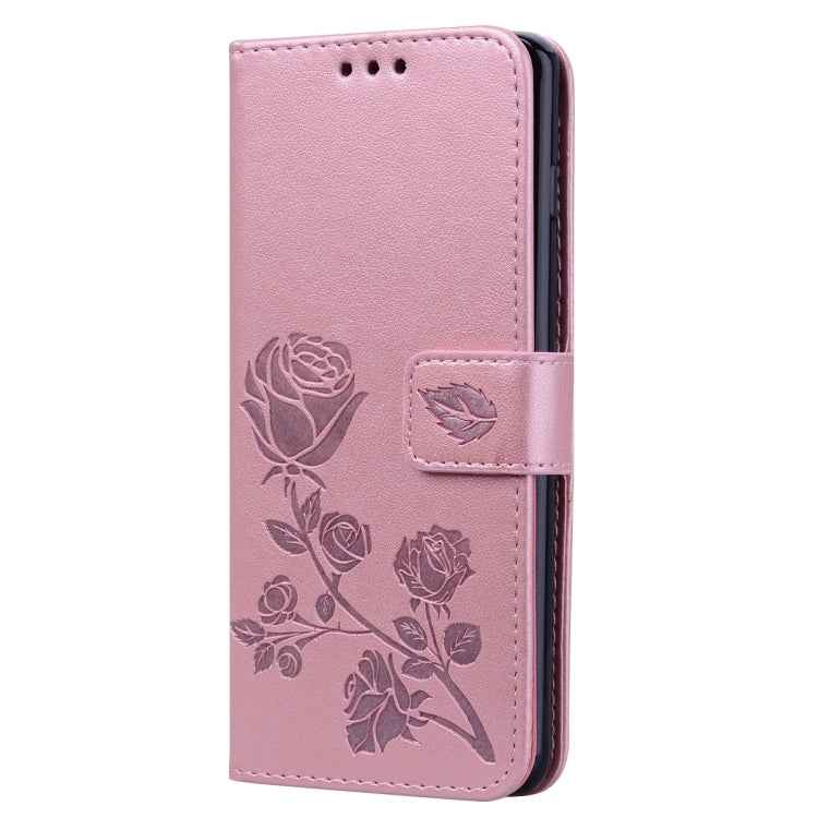 Rose Embossed Horizontal Flip PU Leather Case for Galaxy S10 Plus, with Holder & Card Slots & Wallet