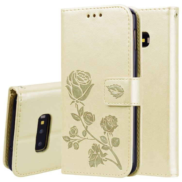 Rose Embossed Horizontal Flip PU Leather Case for Galaxy S10e, with Holder & Card Slots & Wallet, Galaxy S10e, For Samsung Galaxy S10e