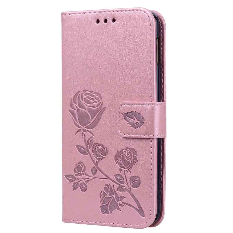 Rose Embossed Horizontal Flip PU Leather Case for Galaxy S10e, with Holder & Card Slots & Wallet