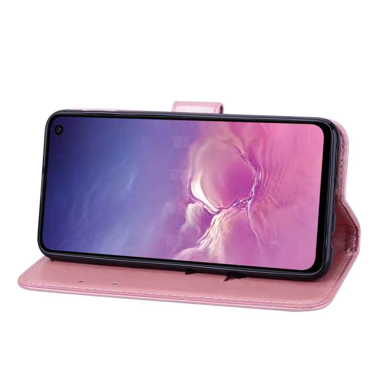 Rose Embossed Horizontal Flip PU Leather Case for Galaxy S10e, with Holder & Card Slots & Wallet