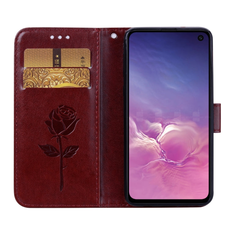Rose Embossed Horizontal Flip PU Leather Case for Galaxy S10e, with Holder & Card Slots & Wallet, Galaxy S10e, For Samsung Galaxy S10e
