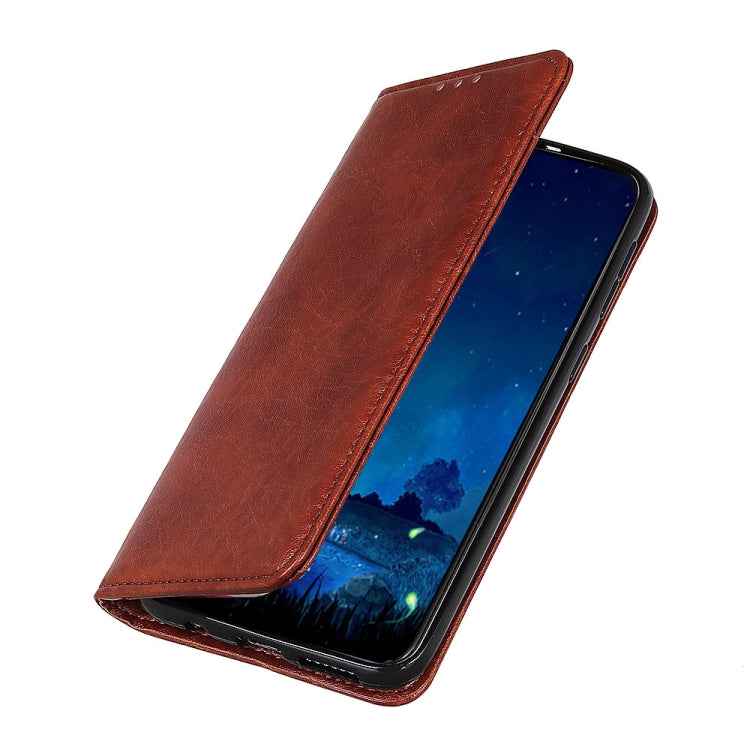 Magnetic Retro Crazy Horse Texture Horizontal Flip Leather Case for Galaxy A40, with Holder & Card Slots & Photo Frame