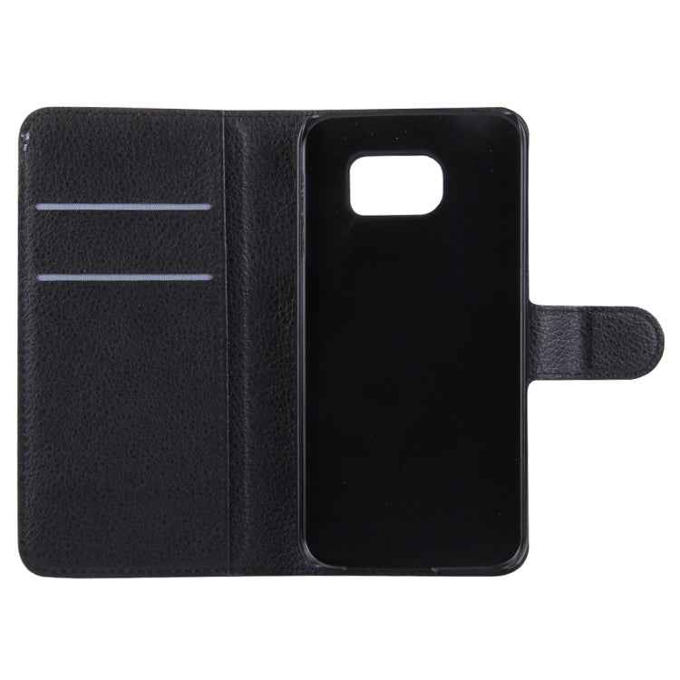 For Galaxy S6 / G920 Litchi Texture Horizontal Flip Leather Case with Holder & Card Slots & Wallet