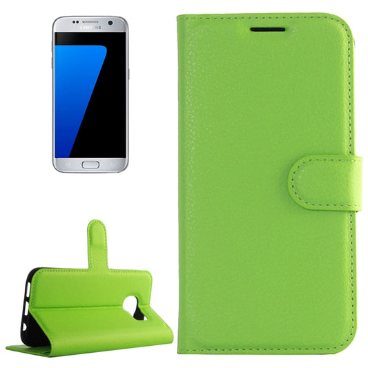For Galaxy S7 / G930 Litchi Texture Horizontal Flip Leather Case with Holder & Card Slots & Wallet
