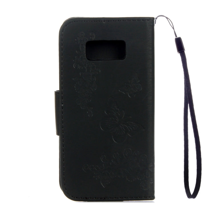 For Galaxy S8 Butterflies Embossing Horizontal Flip Leather Case with Holder & Card Slots & Wallet & Lanyard, For Galaxy S8