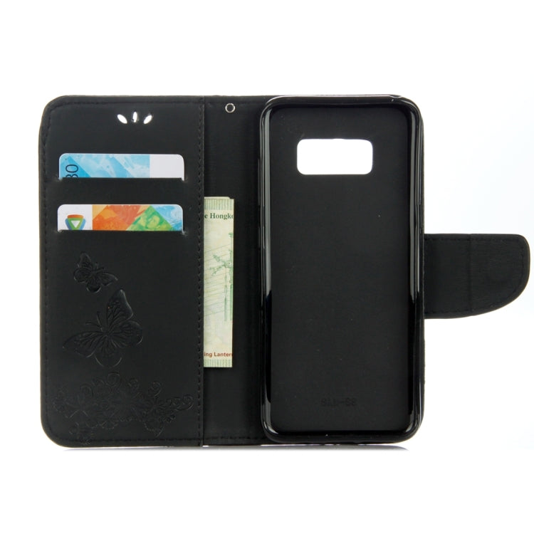 For Galaxy S8 Butterflies Embossing Horizontal Flip Leather Case with Holder & Card Slots & Wallet & Lanyard, For Galaxy S8