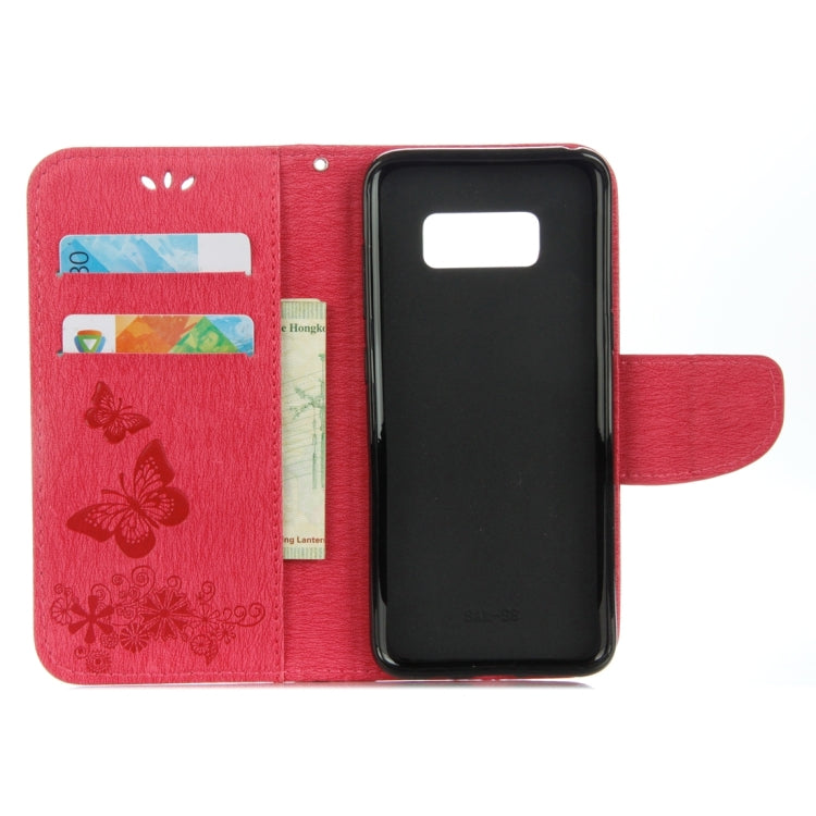 For Galaxy S8 Butterflies Embossing Horizontal Flip Leather Case with Holder & Card Slots & Wallet & Lanyard, For Galaxy S8