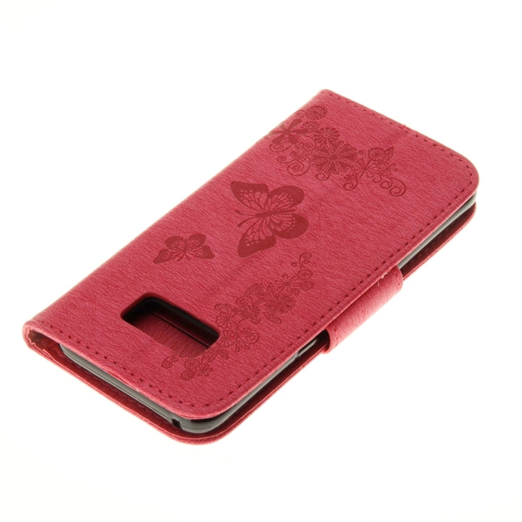 For Galaxy S8 Butterflies Embossing Horizontal Flip Leather Case with Holder & Card Slots & Wallet & Lanyard, For Galaxy S8
