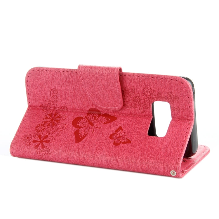 For Galaxy S8 Butterflies Embossing Horizontal Flip Leather Case with Holder & Card Slots & Wallet & Lanyard, For Galaxy S8