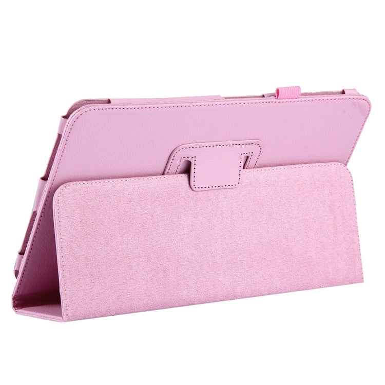 For Galaxy Tab A 10.1 / T580 Litchi Texture Magnetic Horizontal Flip Leather Case with Holder & Sleep / Wake-up Function