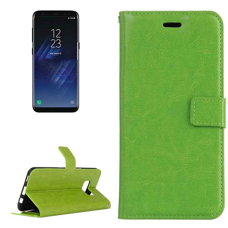 For Galaxy S8 Retro Crazy Horse Texture Horizontal Flip Leather Case with Holder & Card Slots & Wallet & Photo Frame