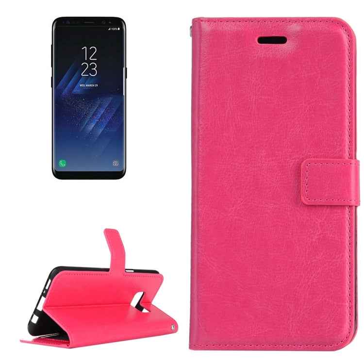For Galaxy S8 Retro Crazy Horse Texture Horizontal Flip Leather Case with Holder & Card Slots & Wallet & Photo Frame