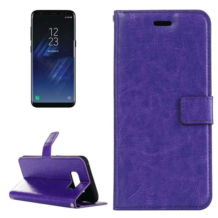 For Galaxy S8 Retro Crazy Horse Texture Horizontal Flip Leather Case with Holder & Card Slots & Wallet & Photo Frame