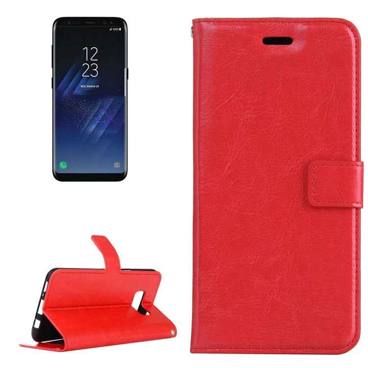 For Galaxy S8 Retro Crazy Horse Texture Horizontal Flip Leather Case with Holder & Card Slots & Wallet & Photo Frame