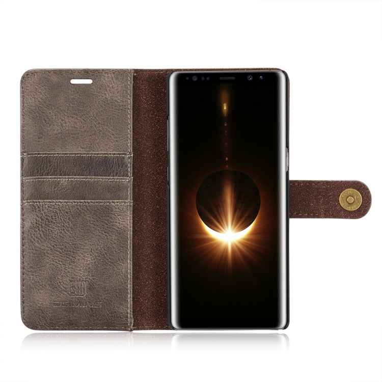 DG.MING for Galaxy Note 8 Crazy Horse Texture Horizontal Flip Detachable Magnetic Protective Case with Holder & Card Slots & Wallet