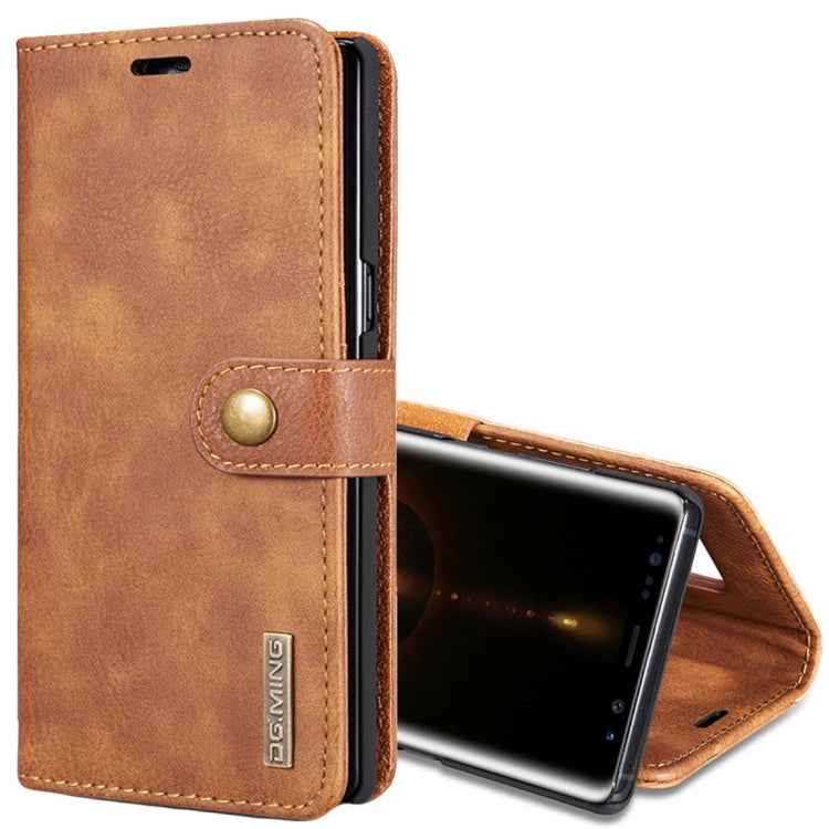 DG.MING for Galaxy Note 8 Crazy Horse Texture Horizontal Flip Detachable Magnetic Protective Case with Holder & Card Slots & Wallet