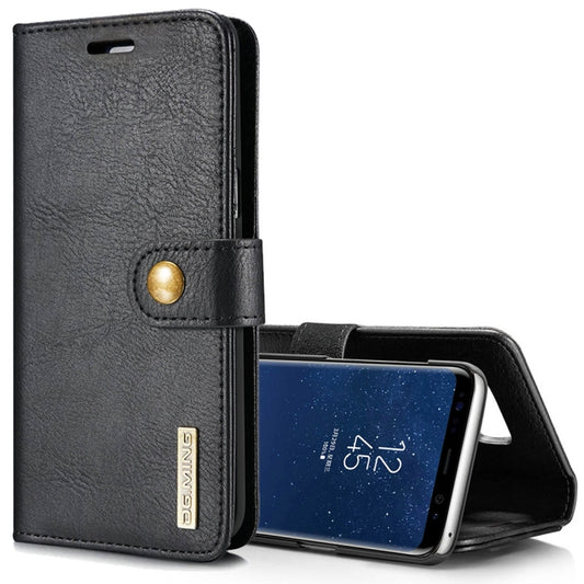 DG.MING for Galaxy S8 Crazy Horse Texture Horizontal Flip Detachable Magnetic Protective Case with Holder & Card Slots & Wallet