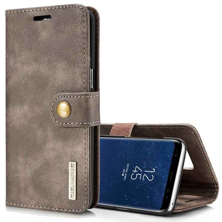 DG.MING for Galaxy S8 Crazy Horse Texture Horizontal Flip Detachable Magnetic Protective Case with Holder & Card Slots & Wallet