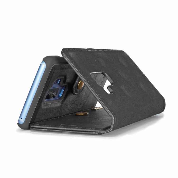 DG.MING for Galaxy S9+ Crazy Horse Texture Horizontal Flip Detachable Magnetic Protective Case with Holder & Card Slots & Wallet