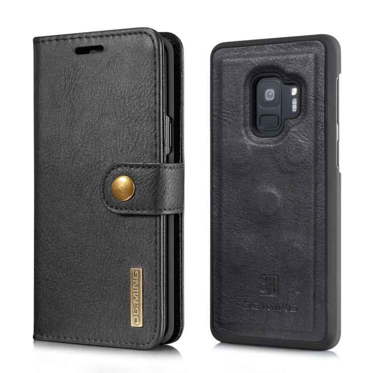 DG.MING for Galaxy S9 Crazy Horse Texture Horizontal Flip Detachable Magnetic Protective Case with Holder & Card Slots & Wallet