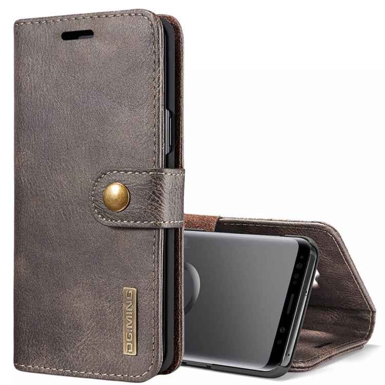 DG.MING for Galaxy S9 Crazy Horse Texture Horizontal Flip Detachable Magnetic Protective Case with Holder & Card Slots & Wallet