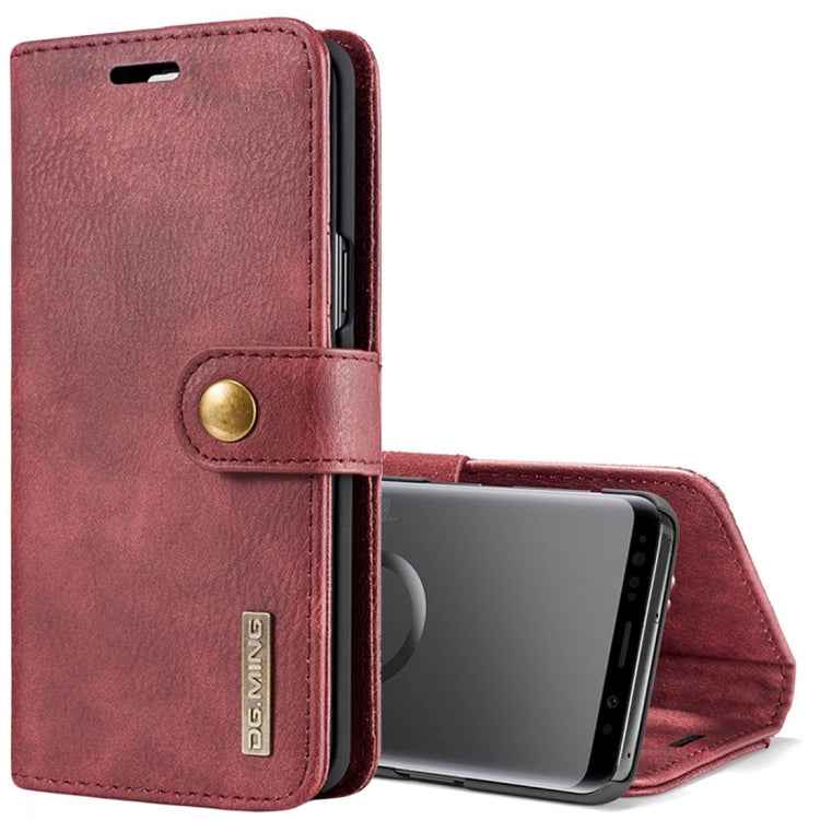 DG.MING for Galaxy S9 Crazy Horse Texture Horizontal Flip Detachable Magnetic Protective Case with Holder & Card Slots & Wallet