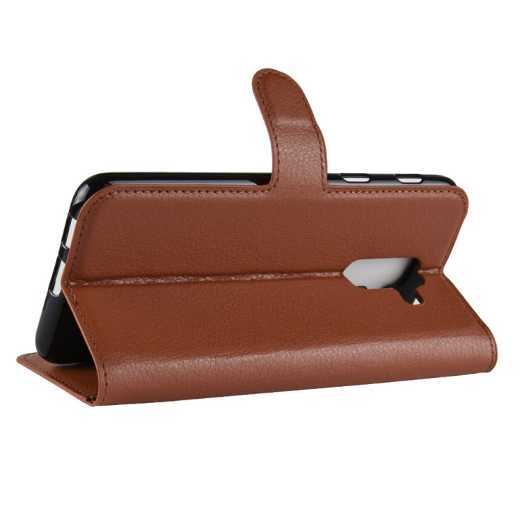 For Galaxy A6+ 2018 Litchi Texture Horizontal Flip Leather Case with Holder & Card Slots & Wallet