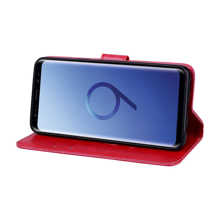 For Galaxy S9 Rose Embossed Horizontal Flip Environmental PU Leather Case with Holder & Card Slots & Wallet, For Samsung Galaxy S9