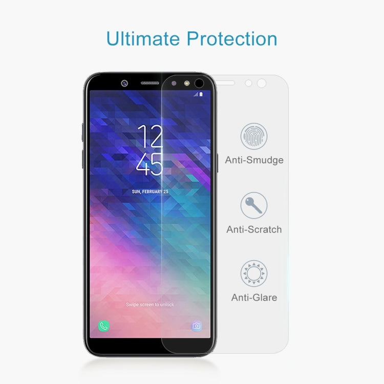 10 PCS 0.26mm 9H 2.5D Tempered Glass Film for Galaxy A6+ (2018)