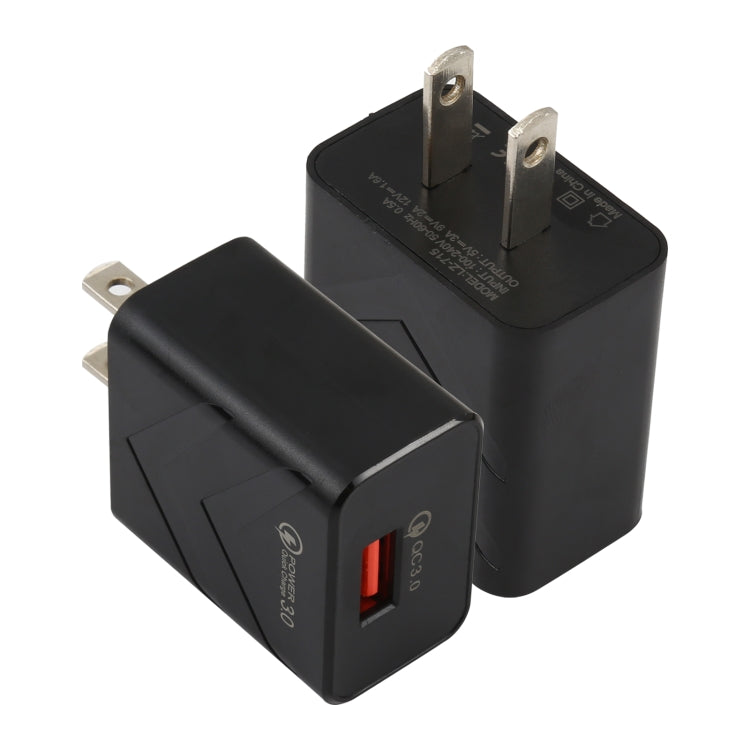 LZ-715 18W QC3.0 USB Single Port Fast Travel Charger, US Plug, US Plug