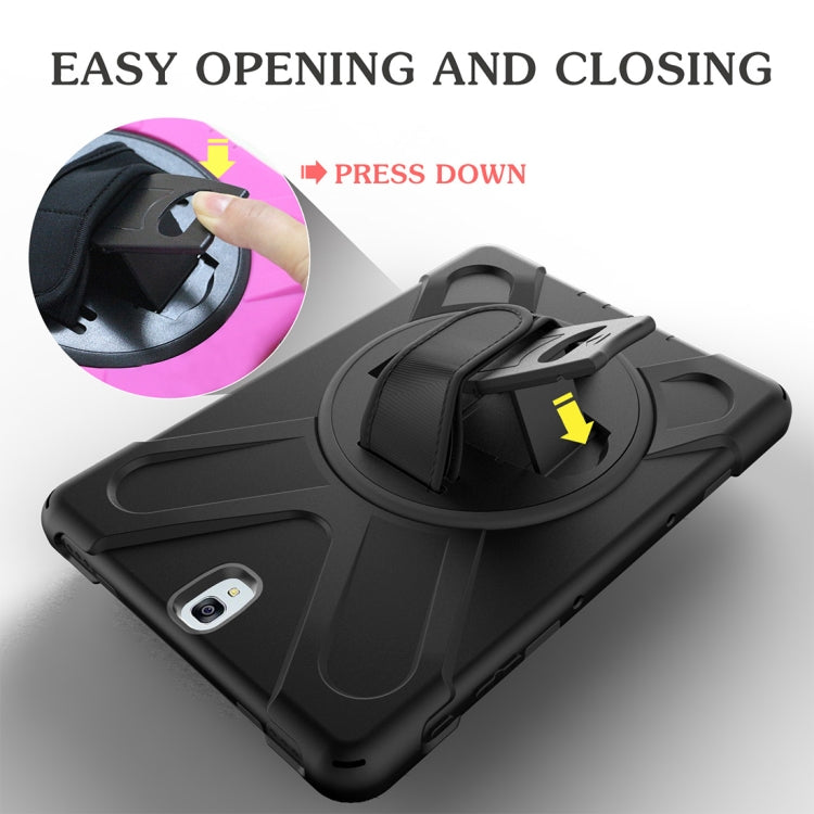 For Galaxy Tab S3 9.7 inch T820 360 Degree Rotation PC + Silicone Protective Case with Holder & Hand-strap, For Galaxy Tab S3 9.7 inch T820