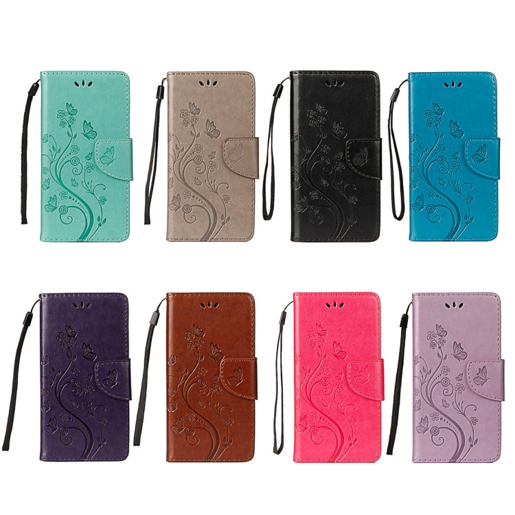 Embossed Butterfly Pattern Horizontal Flip Leather Case with Card Slot & Holder & Wallet & Lanyard For Galaxy Note9