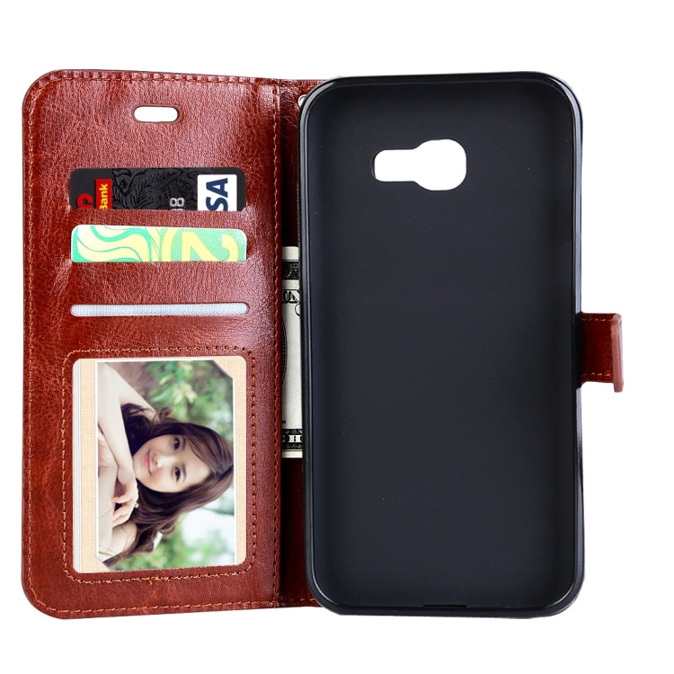 For Galaxy A3 (2017) / A320 Crazy Horse Texture Horizontal Flip PU Leather Case with Holder & Card Slots & Wallet & Photo Frame & Lanyard & Magnetic Buckle, For Galaxy A3 (2017)