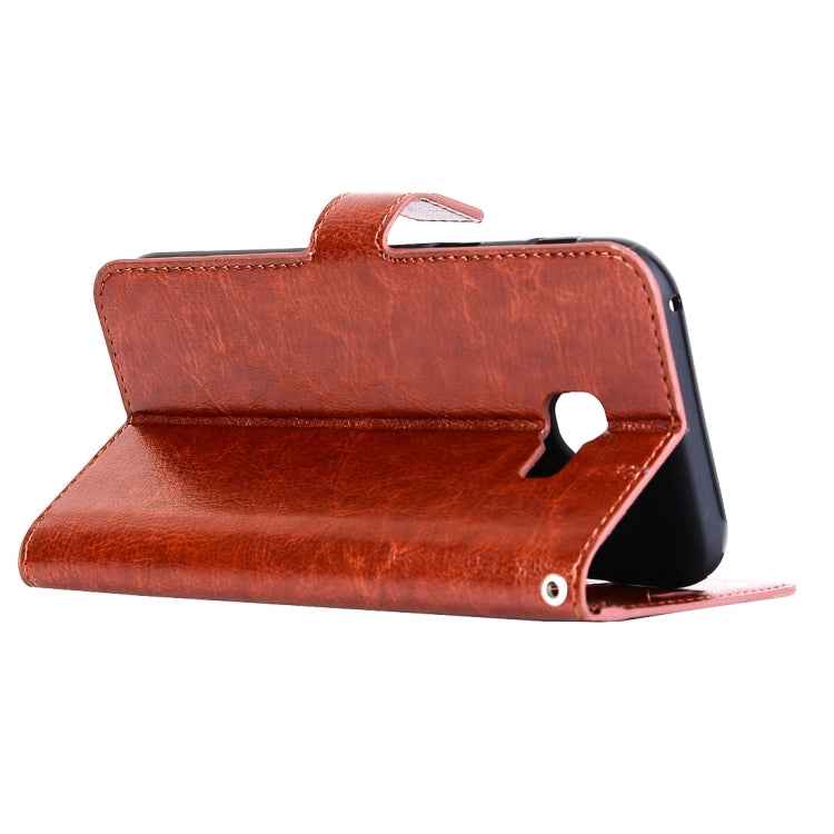 For Galaxy A5 (2017) / A520 Crazy Horse Texture Horizontal Flip PU Leather Case with Holder & Card Slots & Wallet & Photo Frame & Lanyard & Magnetic Buckle