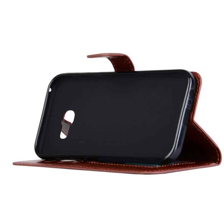 For Galaxy A5 (2017) / A520 Crazy Horse Texture Horizontal Flip PU Leather Case with Holder & Card Slots & Wallet & Photo Frame & Lanyard & Magnetic Buckle