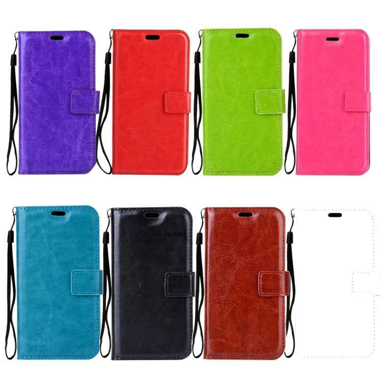 For Galaxy A5 (2017) / A520 Crazy Horse Texture Horizontal Flip PU Leather Case with Holder & Card Slots & Wallet & Photo Frame & Lanyard & Magnetic Buckle